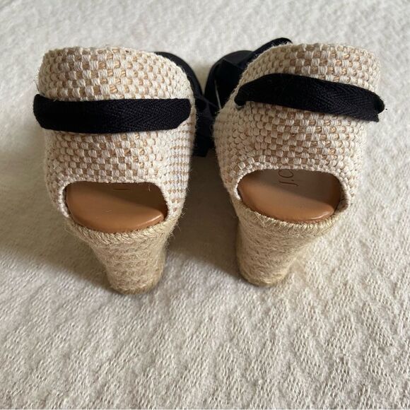 J. Crew Canvas Ankle-Wrap Espadrille Wedges - Picture 5 of 12